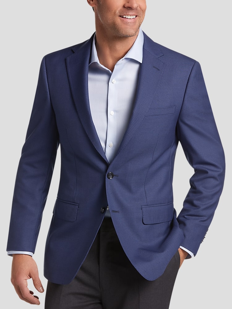 CK 2 BTN BLUE MINI HOUNDSTOOTH CHECK SPORTCOAT