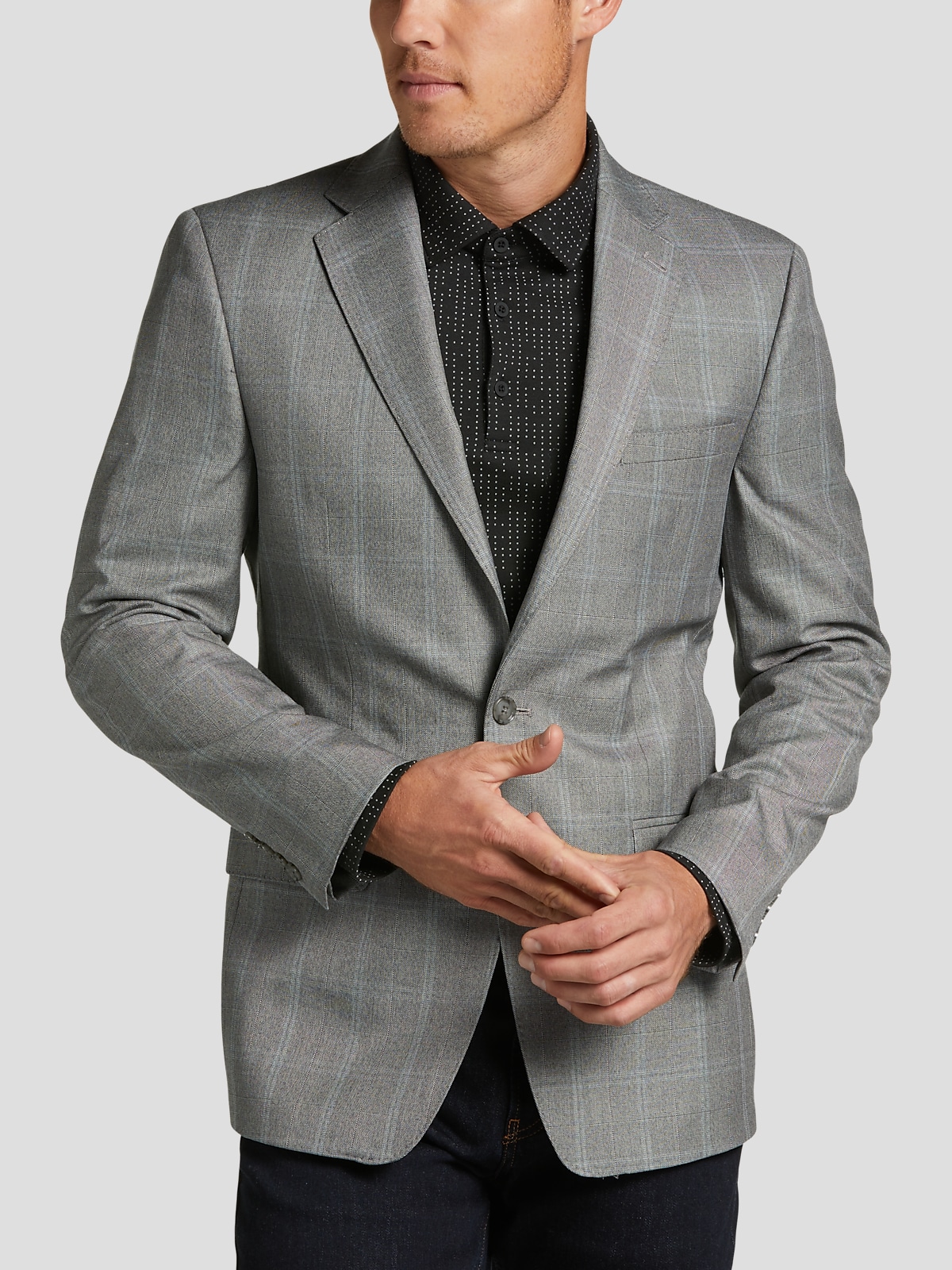 Mens grey sport best sale coat