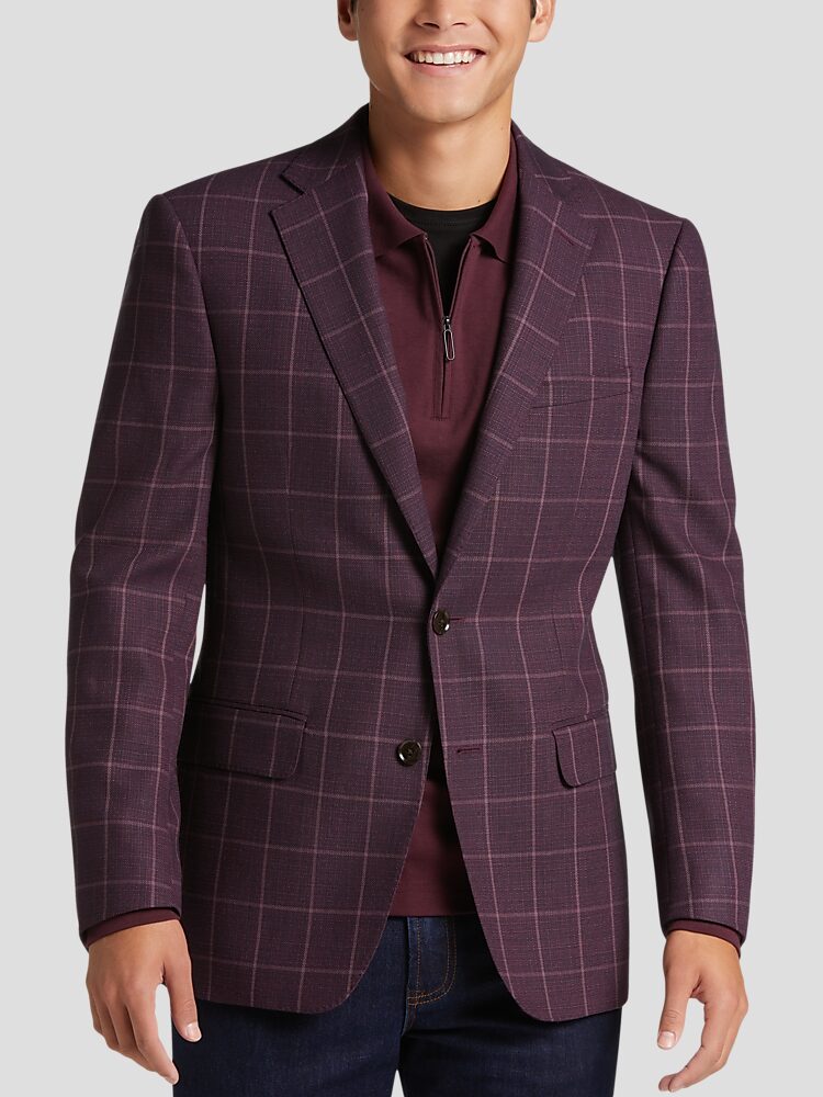 Wine sport coat sales