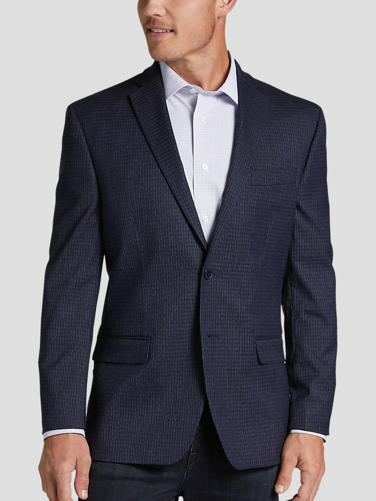 Michael Strahan Classic Fit Sport Coat Mini Check