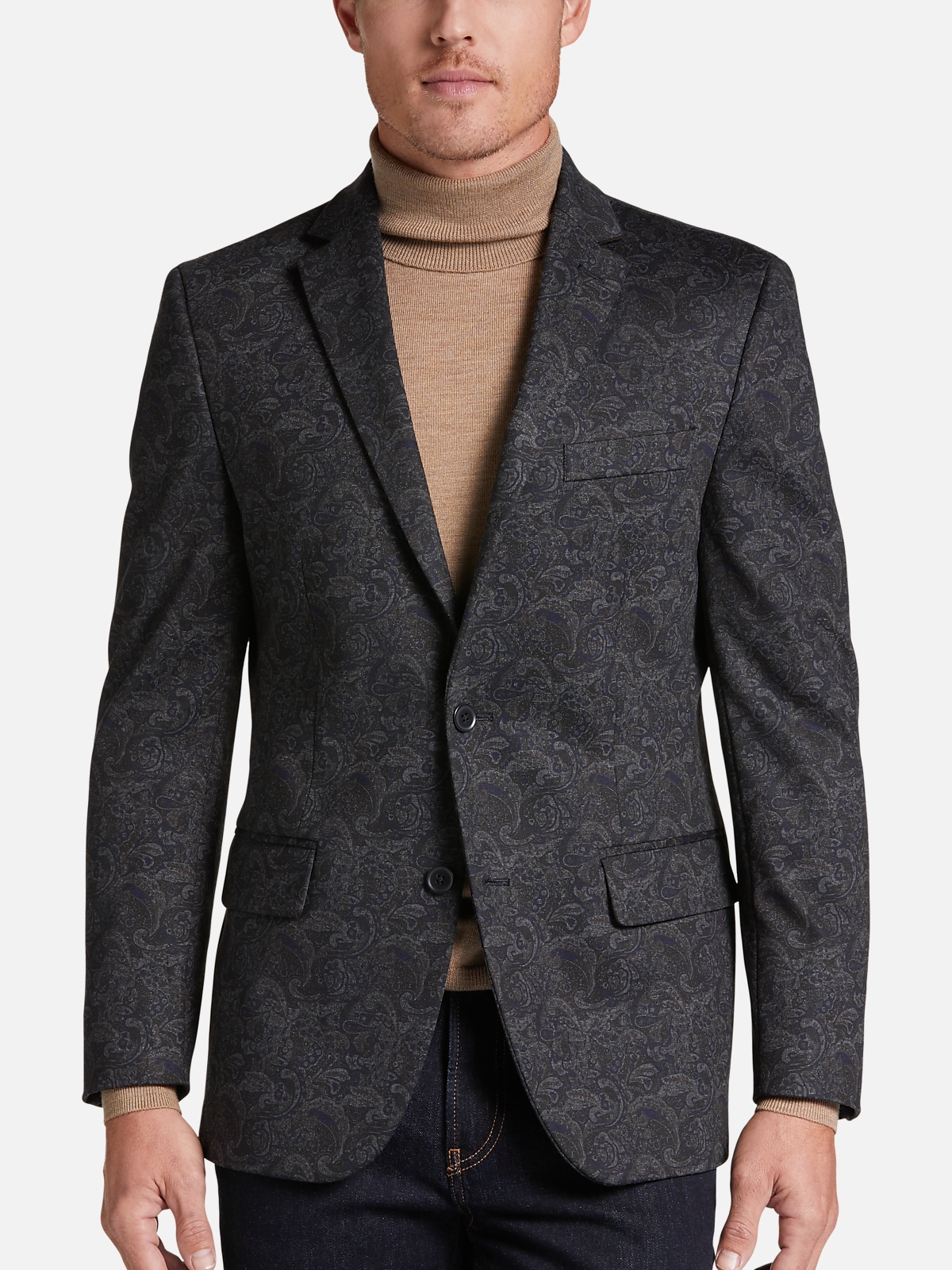 Michael Strahan Classic Fit Paisley Scuba Knit Sport Coat All Sale Mens Wearhouse 