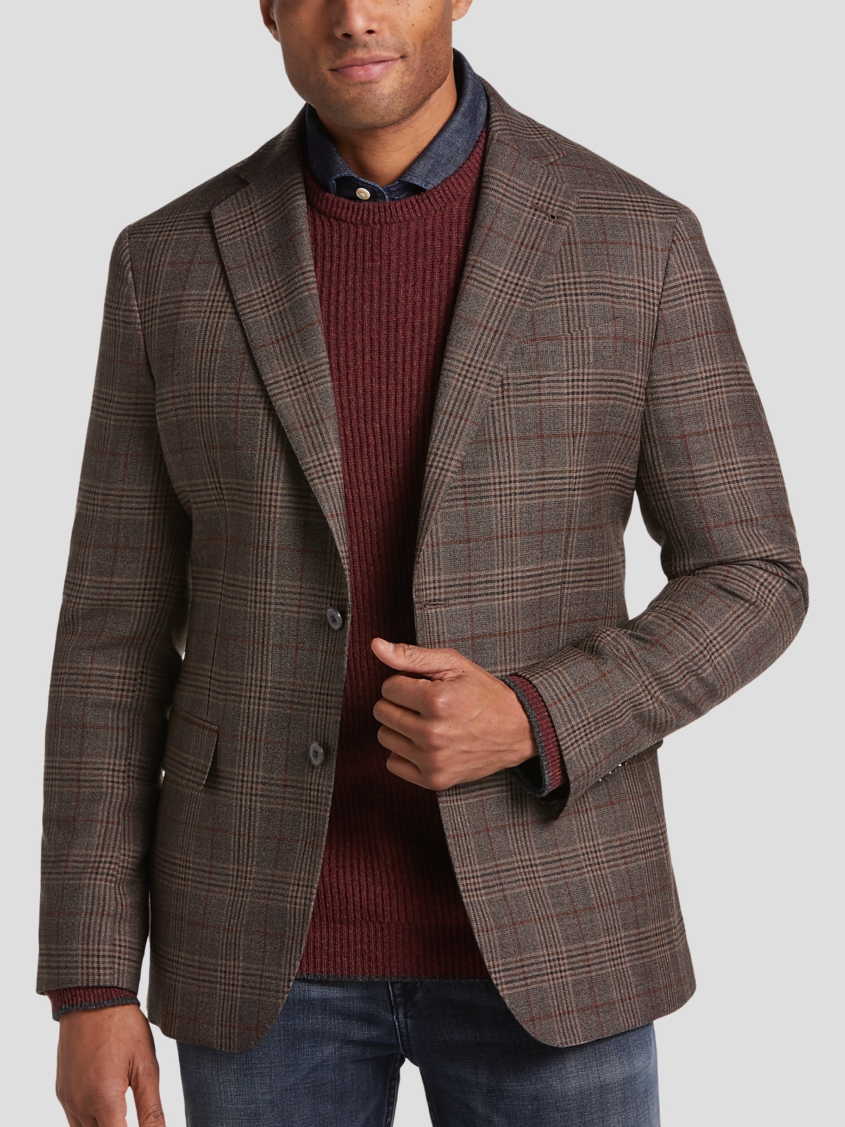 Joseph abboud camel cashmere blend modern fit topcoat deals