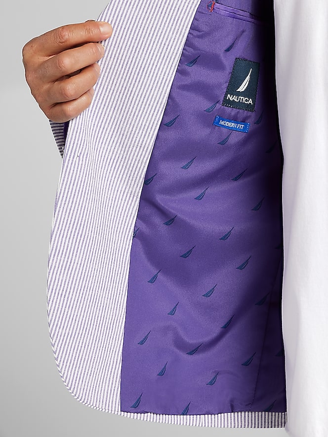 Nautica Modern Fit Seersucker Sport Coat