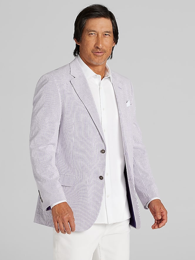 Nautica Modern Fit Seersucker Sport Coat