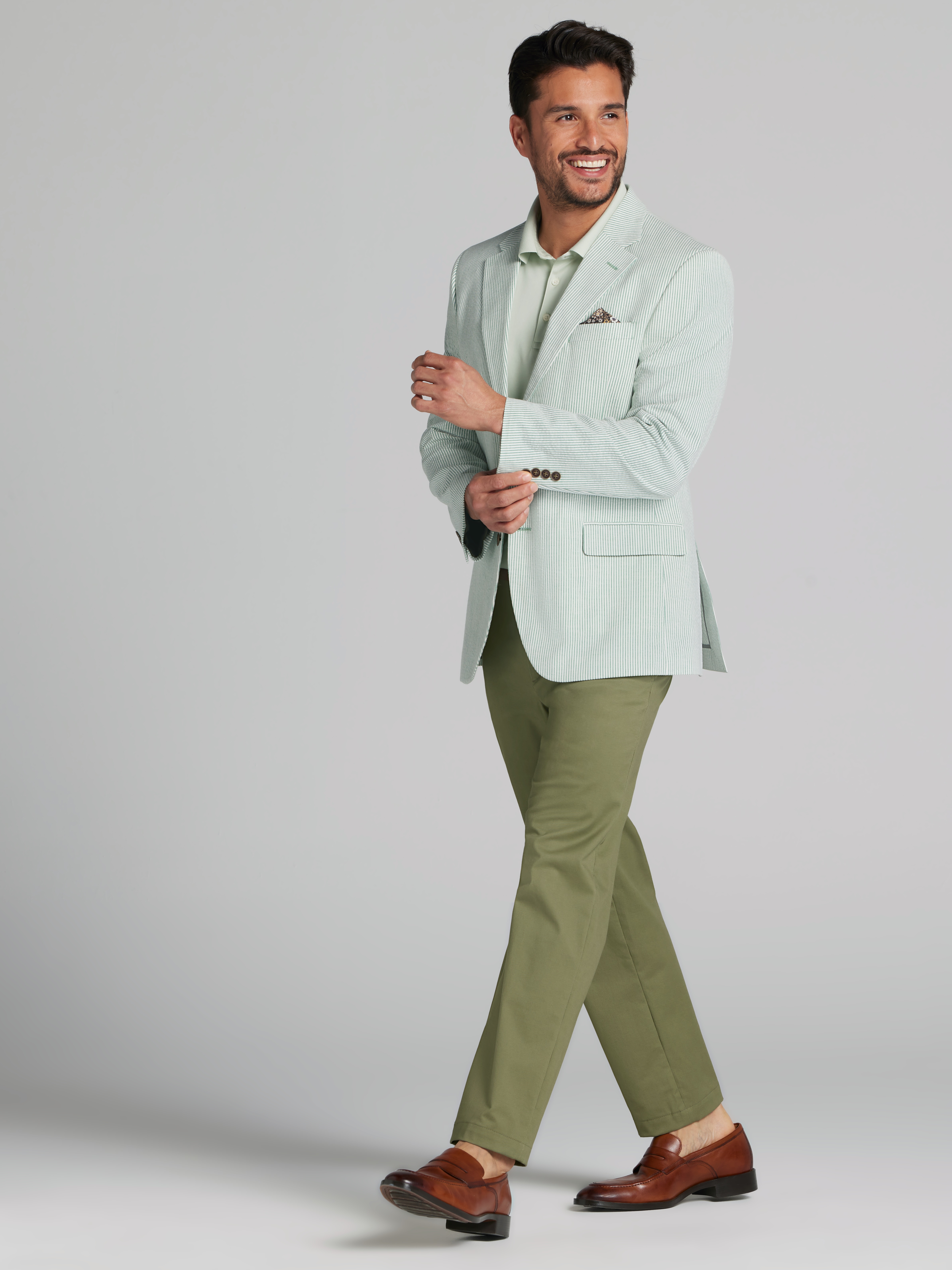 Modern Fit Seersucker Sport Coat