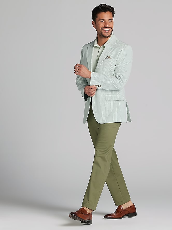 Nautica Modern Fit Seersucker Sport Coat