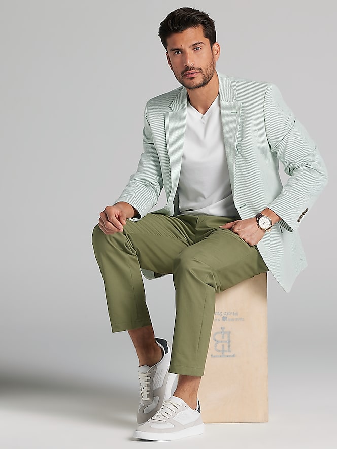 Nautica Modern Fit Seersucker Sport Coat