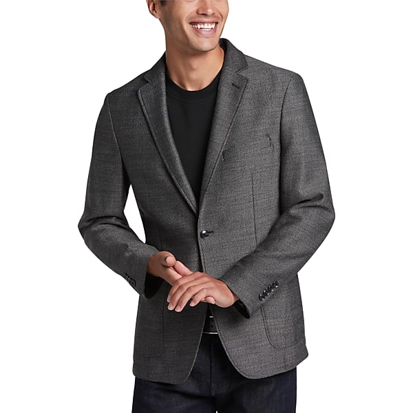 Calvin Klein Men's Slim Fit Sport Coat Gray Bone - Size: 44 Long