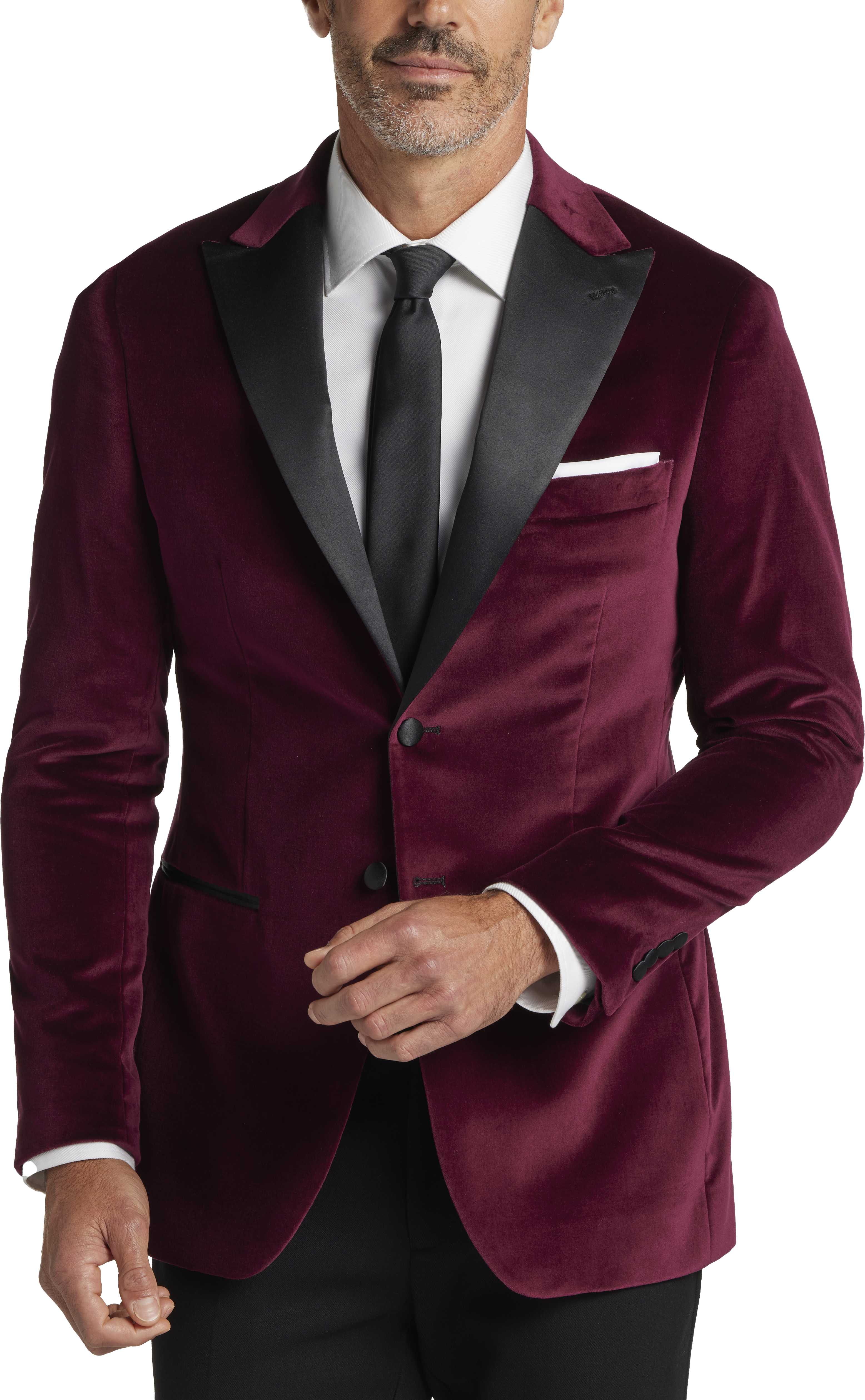 Slim Fit Peak Lapel Velvet Dinner Jacket