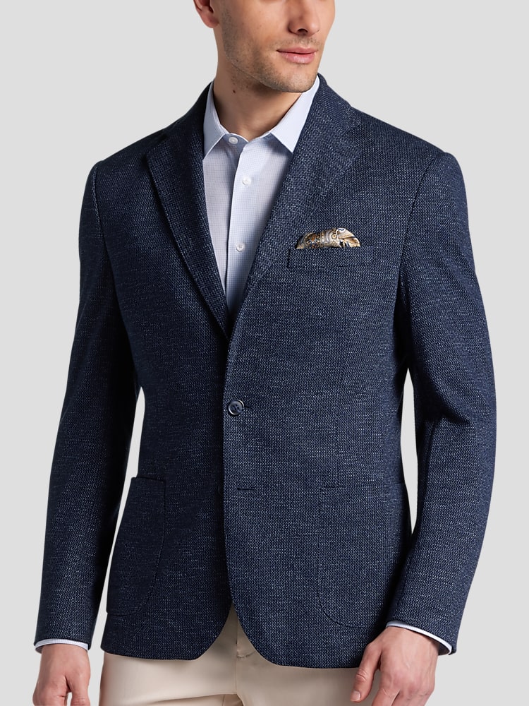 Awearness Kenneth Cole Slim Fit Knit Tic Pattern Sport Coat Sport Coats Men s Wearhouse