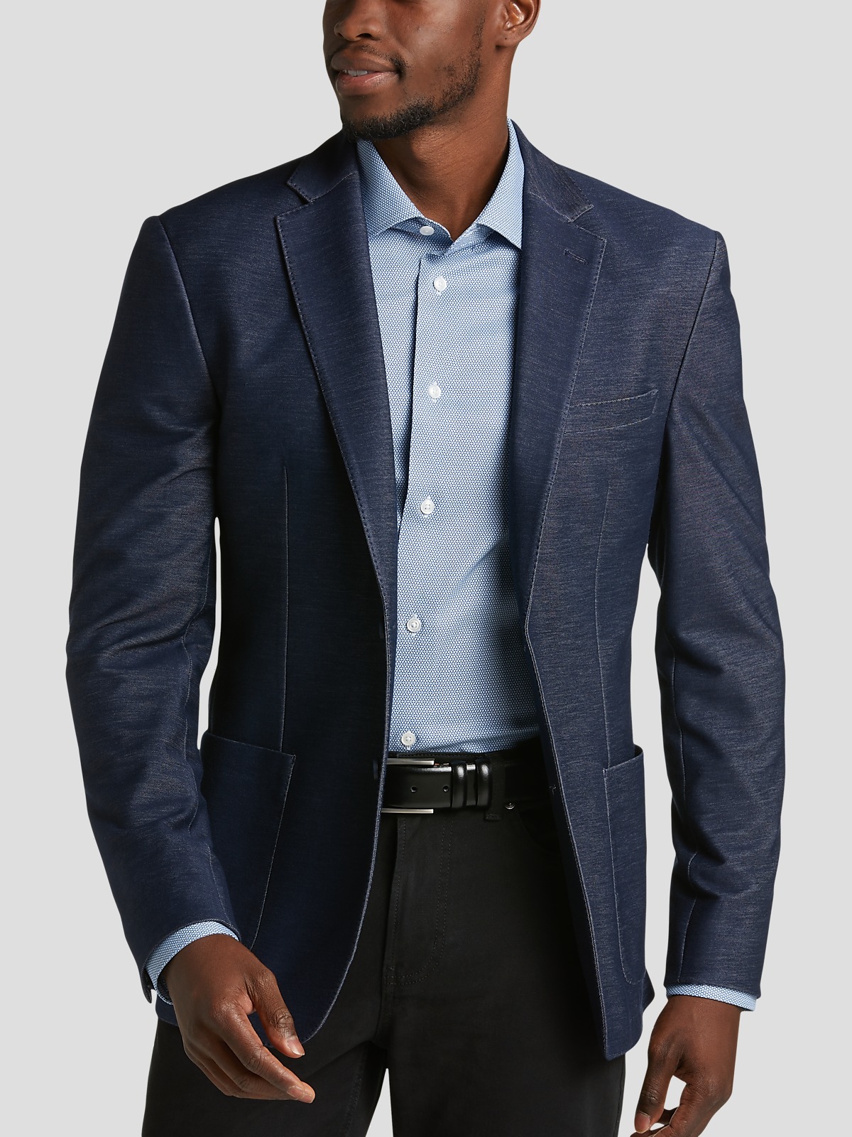 Michael Strahan Modern Fit Knit Sport Coat All Clearance 3999 Mens Wearhouse 