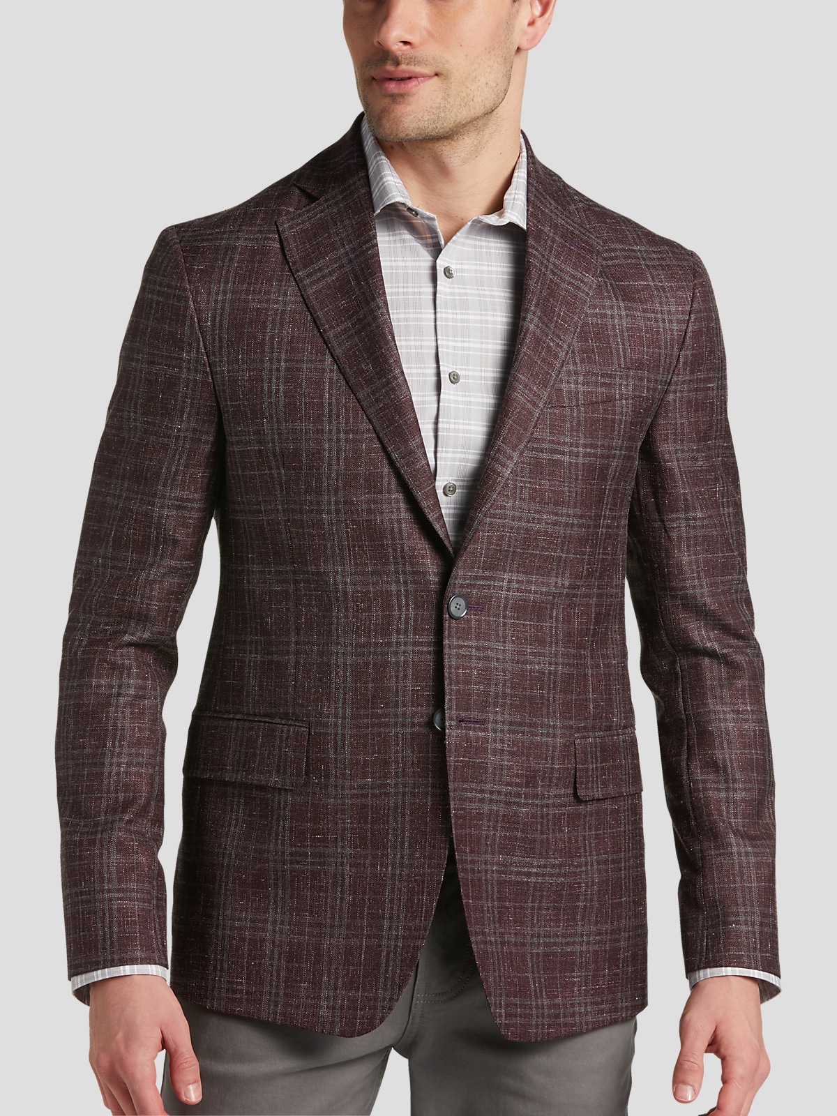 Burgundy sport coat outfit on sale
