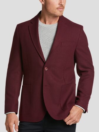 Vintage Mens Polyester/wool Stafford Maroon Blazer/sport Coat Size 44 S/  Mens Maroon/burgundy Wedding/prom Sport Coat/blazer Size 44 S 