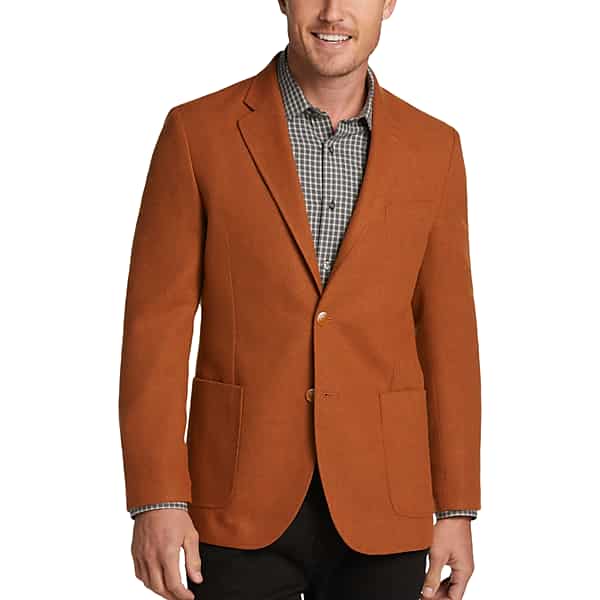 Nautica Men's Modern Fit Tweed Sport Coat Orange - Size: 44 Regular