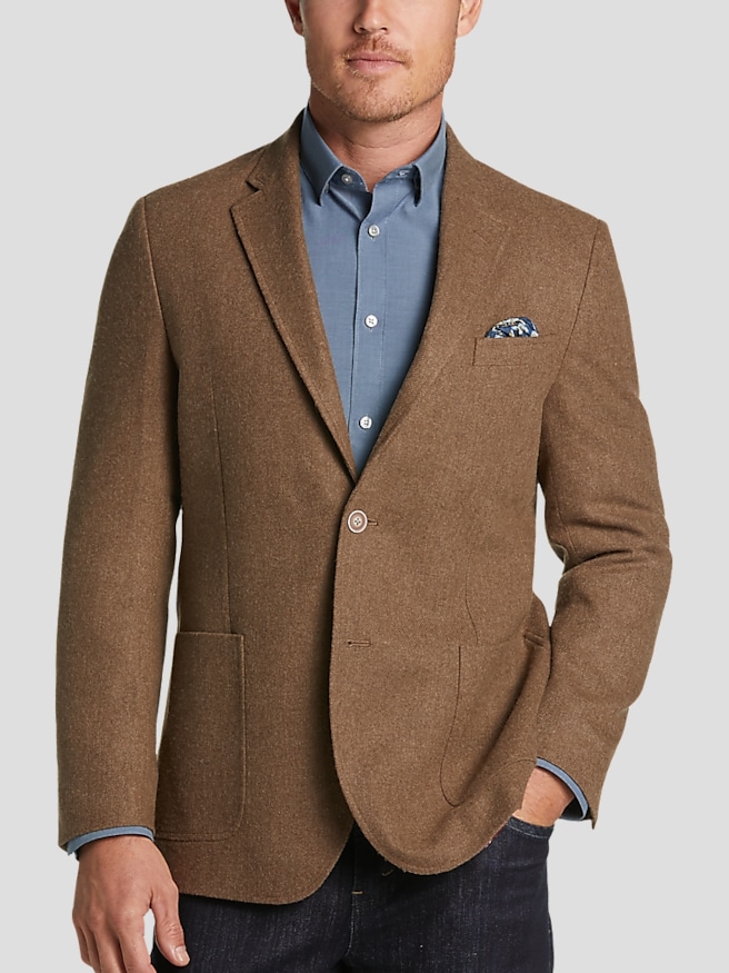 Nautica tan microsuede shop modern fit sport coat