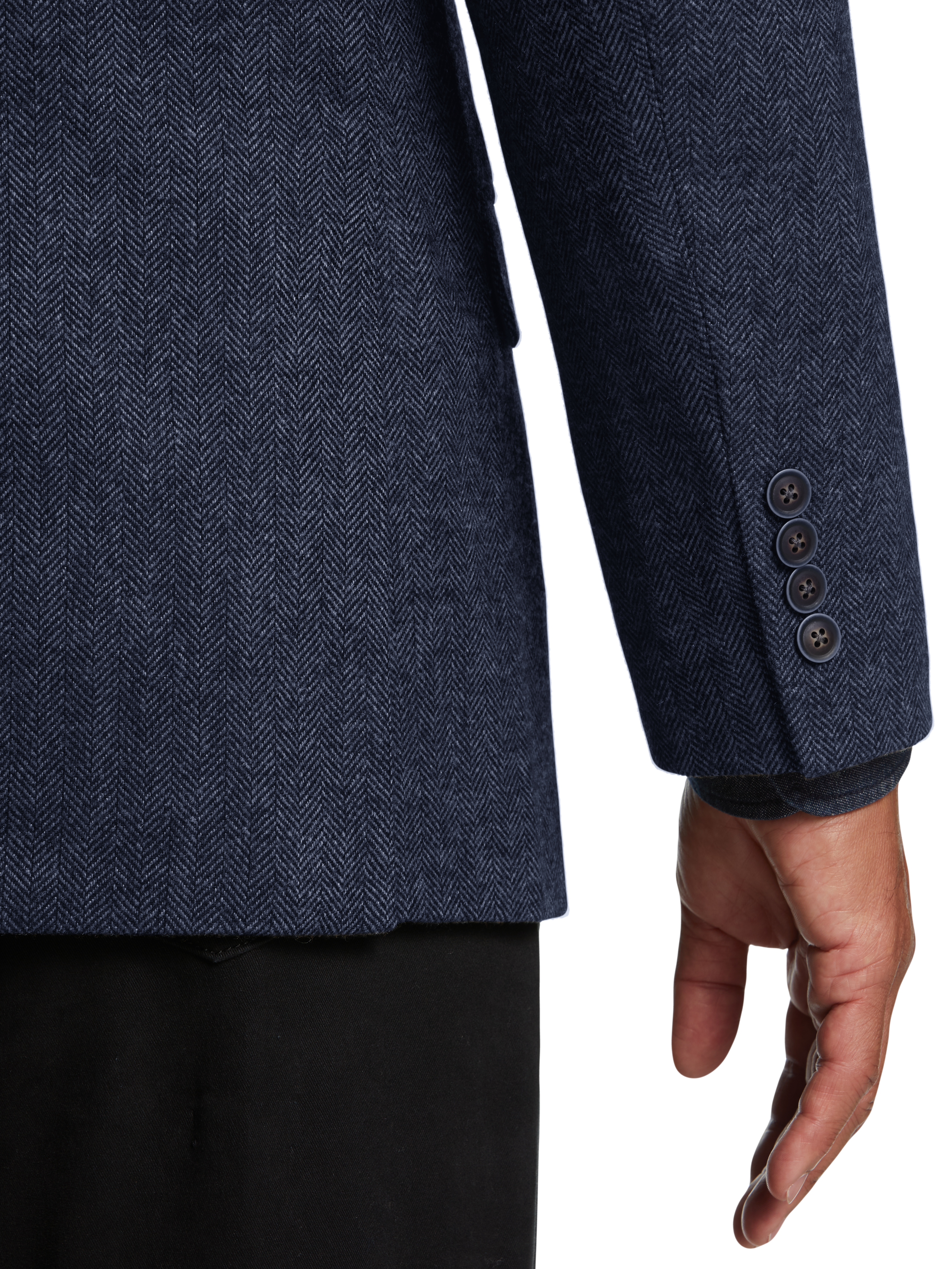 Modern Fit Herringbone Tweed Sport Coat