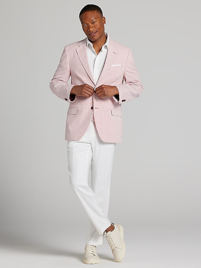 Nautica Modern Fit Seersucker Sport Coat