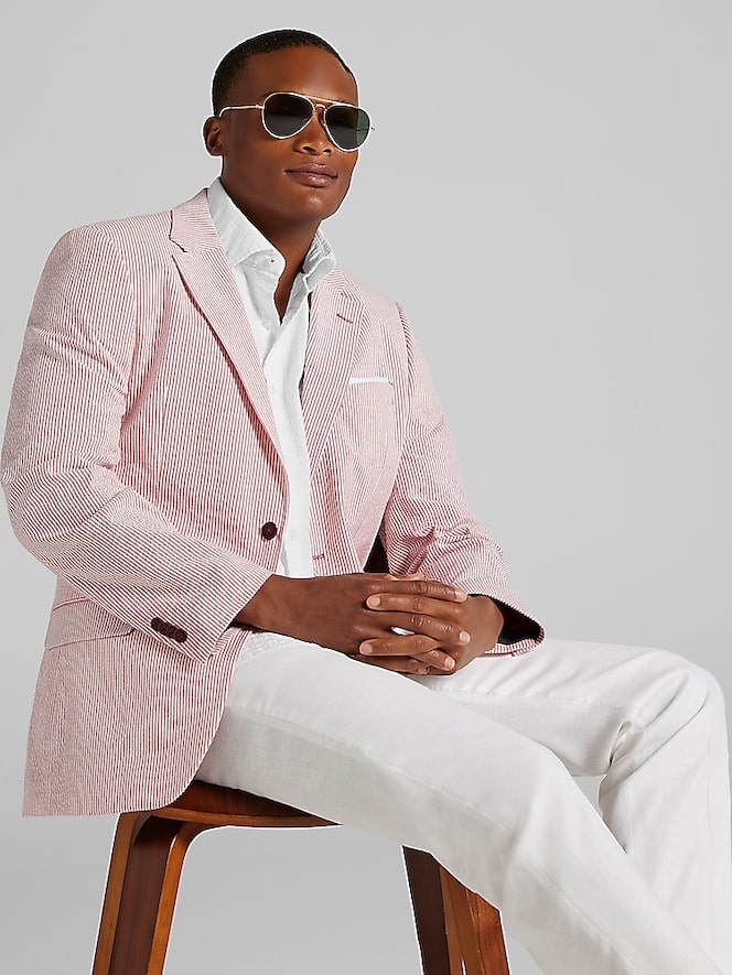 Nautica Modern Fit Seersucker Sport Coat