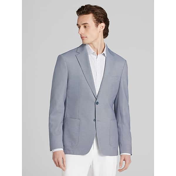 Calvin Klein Men's Slim Fit Sport Coat Blue Tic - Size: 46 Regular