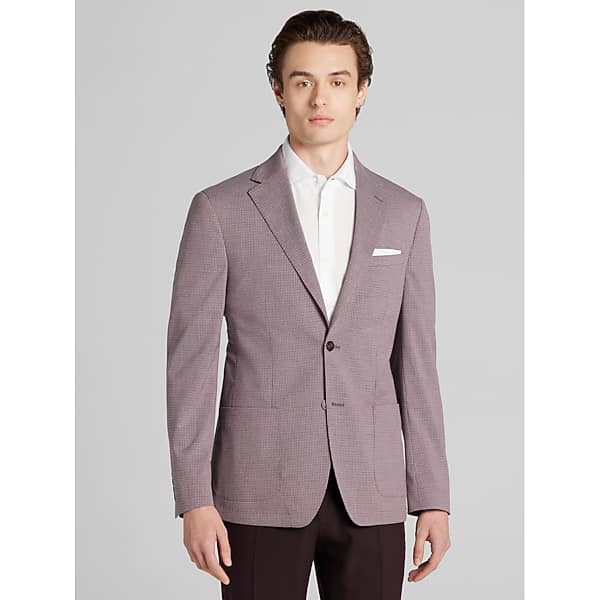 Calvin Klein Men's Slim Fit Sport Coat Purple Wine - Size: 38 Short