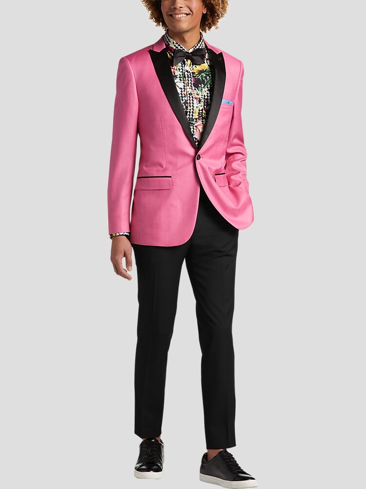 Pink dinner jacket mens store