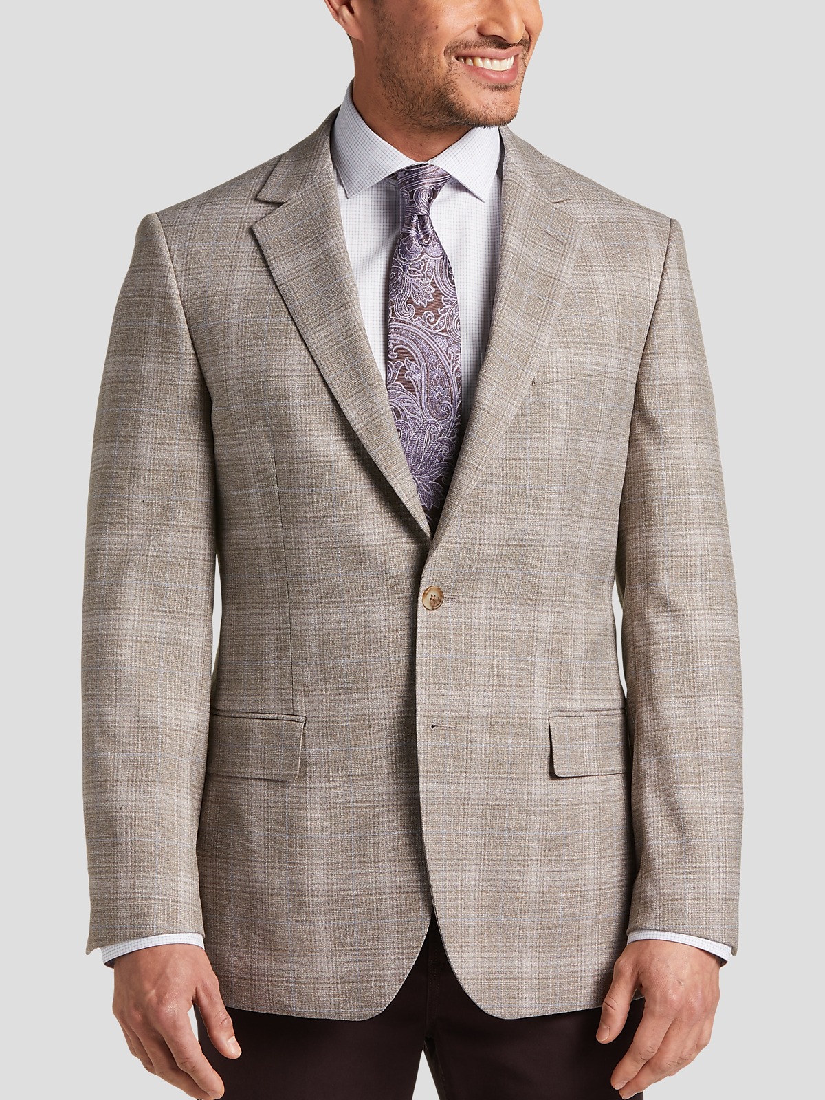 Pronto Uomo Modern Fit Notch Lapel Plaid Sport Coat | All Sale 