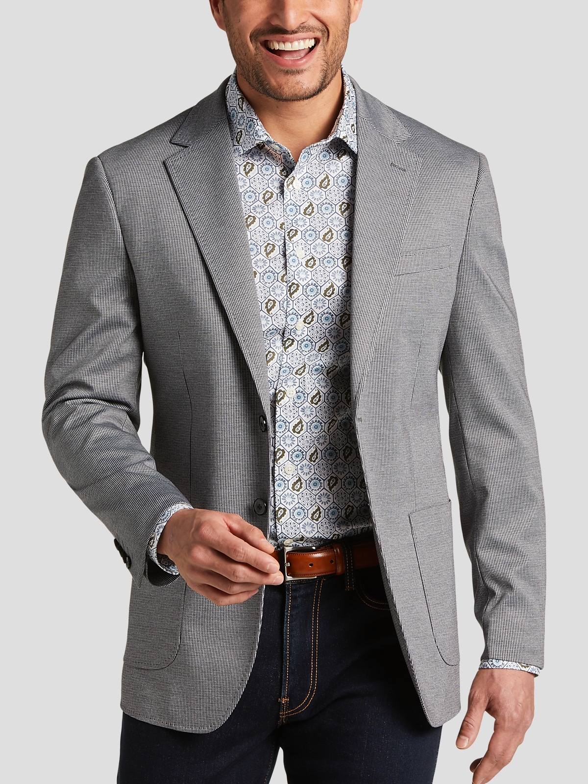 Joe joseph abboud gray performance peacoat best sale
