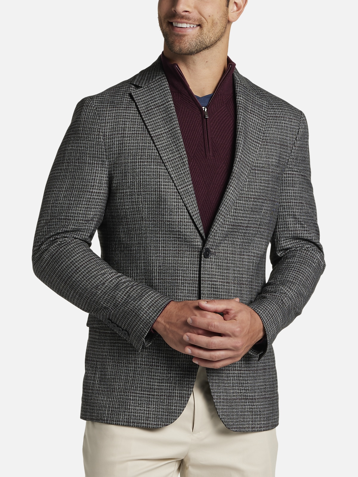 Michael Strahan Classic Fit Plaid Sport Coat | All Clearance $39.99 ...