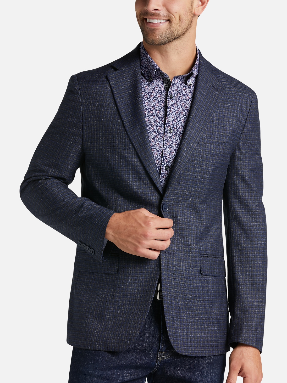 Michael Strahan Classic Fit Check Sport Coat | All Sale| Men's Wearhouse