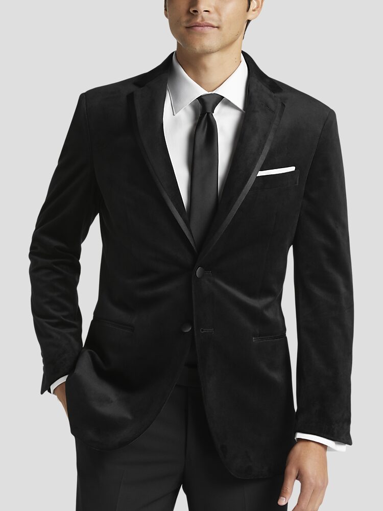 Black Velvet Slim Fit Blazer