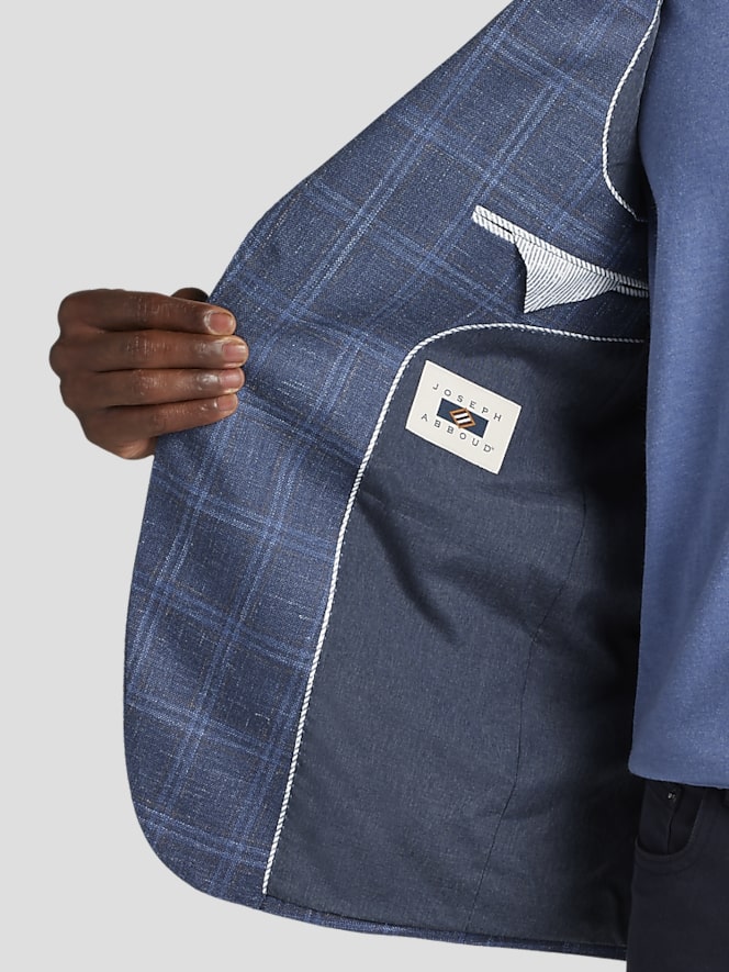 Joseph Abboud Classic Fit Wool Blend  Plaid Sport Coat