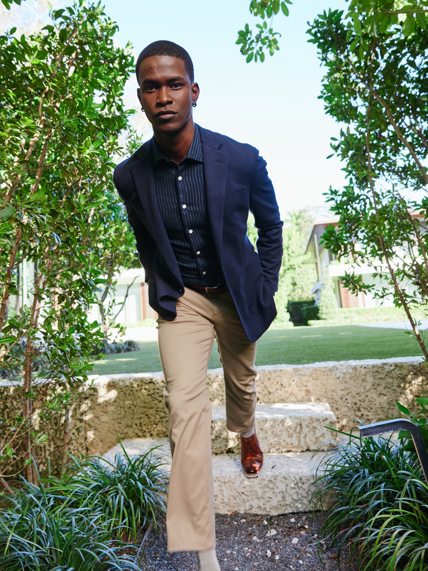 Slim Fit Knit Sport Coat