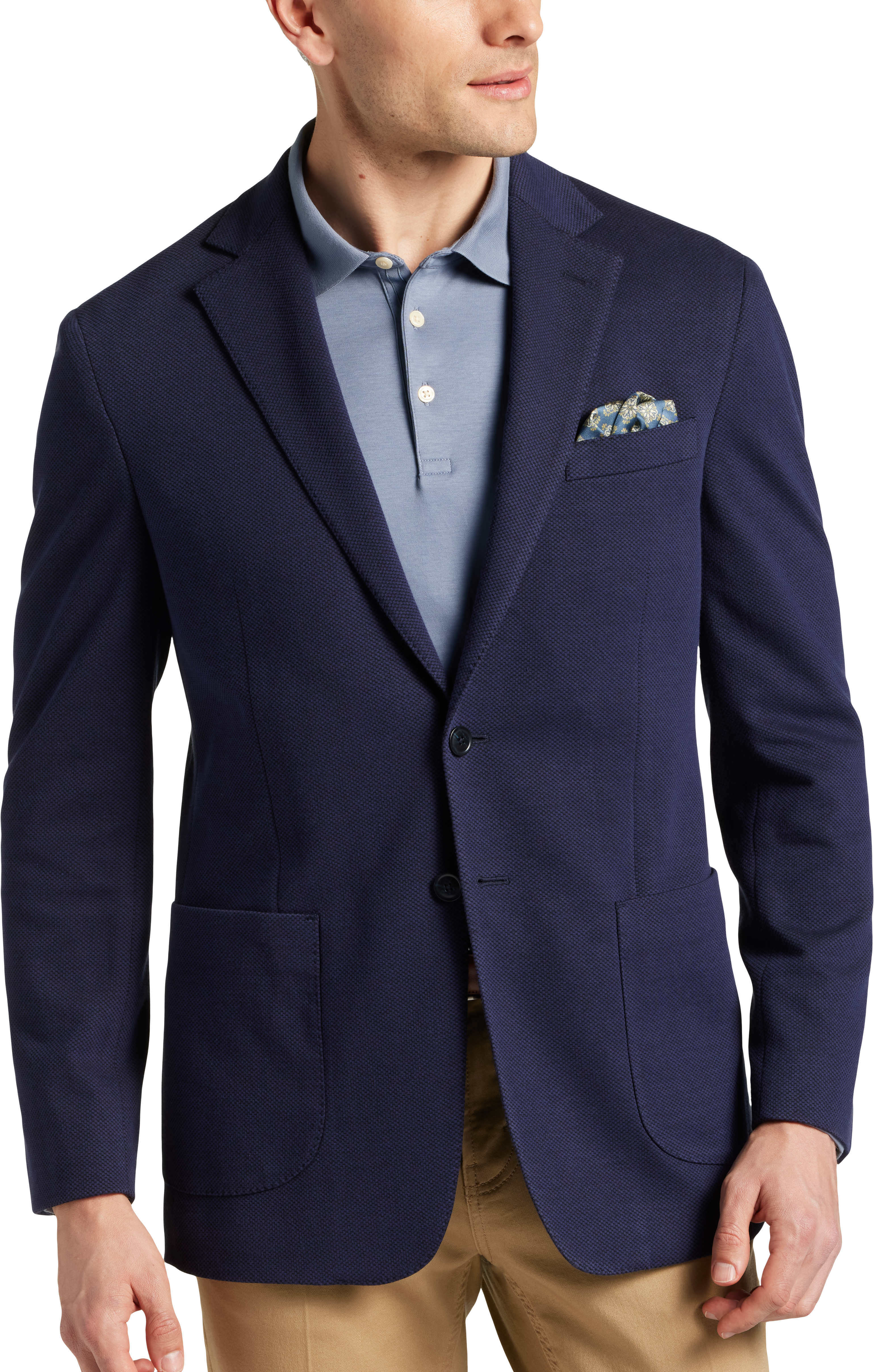 Slim Fit Knit Sport Coat