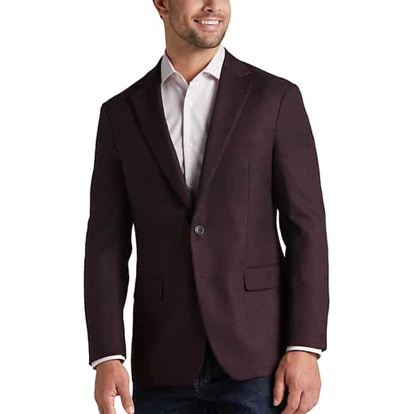 Pronto Uomo Men's Modern Fit Sport Coat Purple Wine - Size: 38 Regular - Only Available at Men's Wearhouse