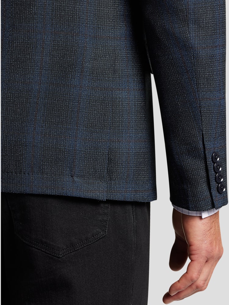 Calvin Klein Blue Plaid Slim Fit Sport Coat - Men's Sport Coats, Men's  Wearhouse