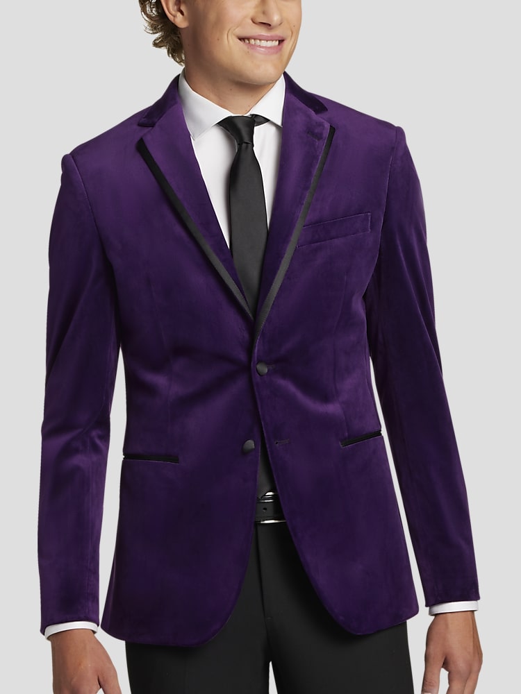 Mens purple velvet dinner jacket deals