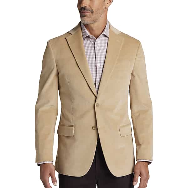 Pronto Uomo Big & Tall Men's Modern Fit Notch Lapel Corduroy Sport Coat Tan Corduory - Size: 42 Extra Long - Only Available at Men's Wearhouse