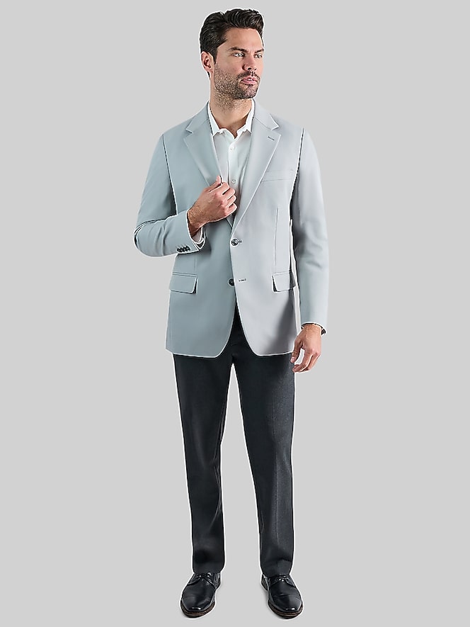 Haggar The Active Series™ Tailored Fit Performance 4-Way Stretch Blazer, Light Gray Solid - Image 3 of 3