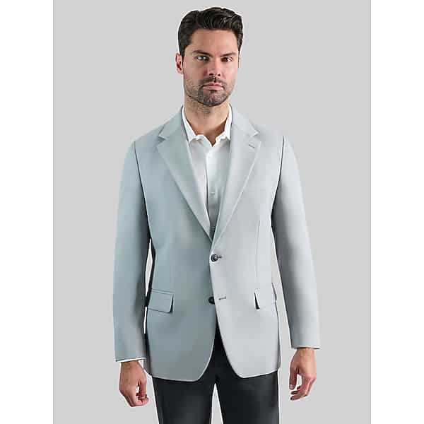Haggar Men's The Active Series™ Tailored Fit Performance 4-Way Stretch Blazer Light Gray Solid - Size: 42 Regular