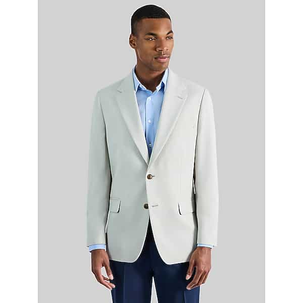 Haggar Big & Tall Men's The Active Series™ Tailored Fit Performance 4-Way Stretch Blazer Off White - Size: 48 Long