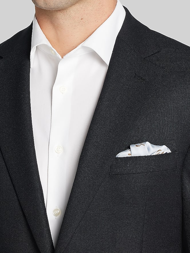 Joseph Abboud Modern Fit Premium Wool Blend Blazer, Black Solid - Image 2 of 7