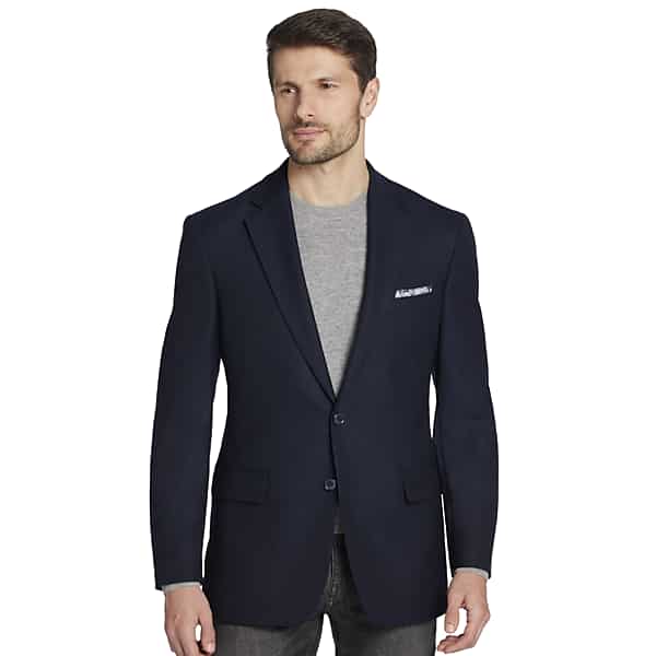 Joseph Abboud Men's Executive Fit Wool Blend Blazer Navy Solid - Size: 58 Regular TMW16UA58201
