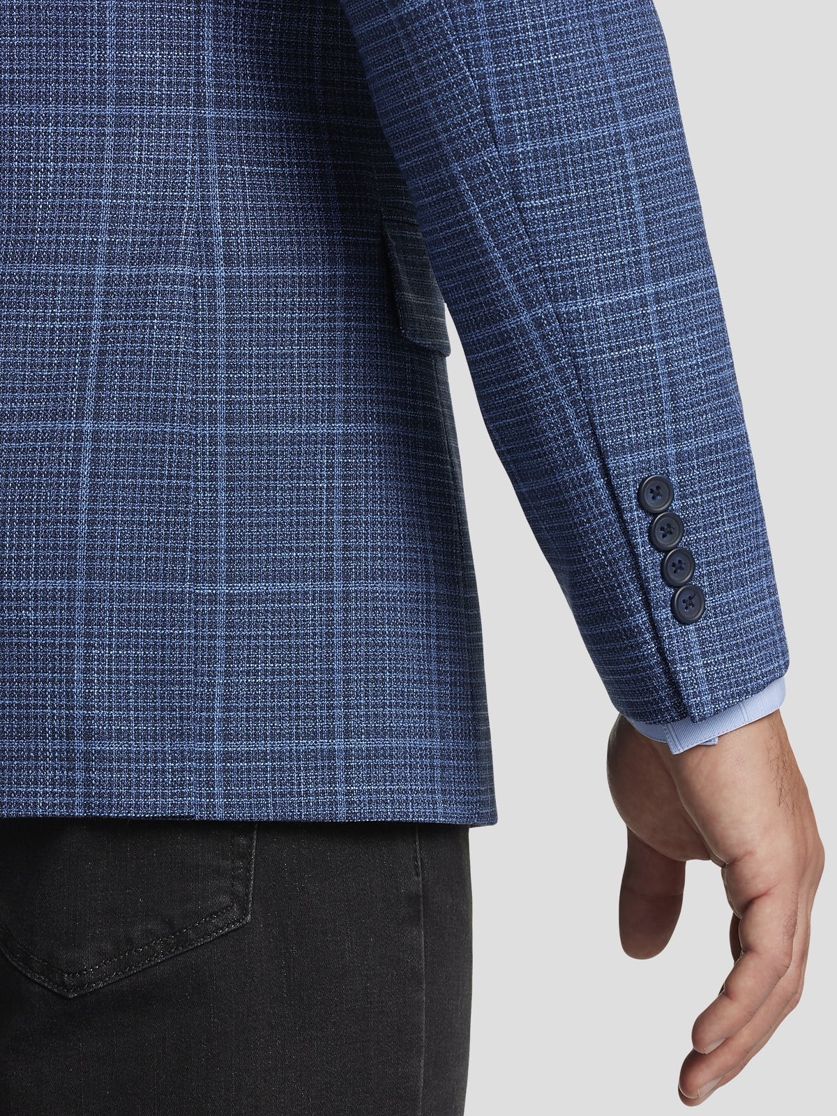 Blue plaid clearance sport jacket