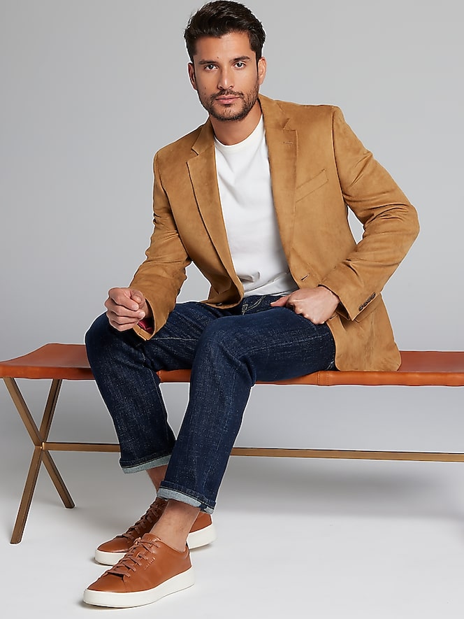 Nautica Modern Fit Microsuede Sport Coat