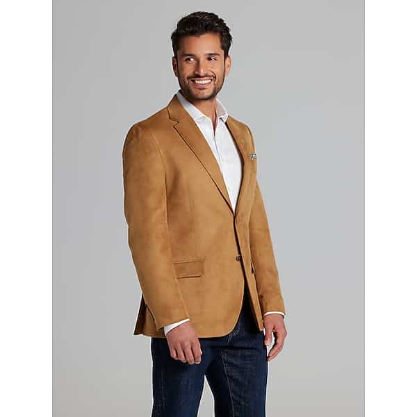 Nautica Big & Tall Men's Modern Fit Microsuede Sport Coat Chamois - Size: 50 Regular TMW16V150219