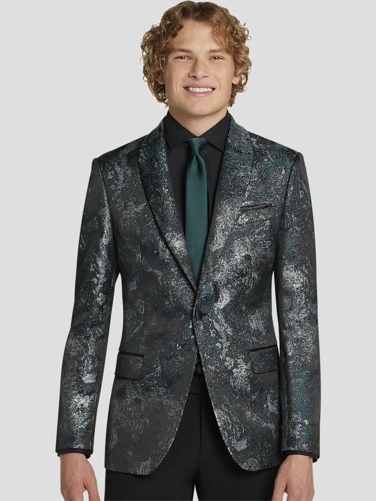 Patterned dinner jacket top