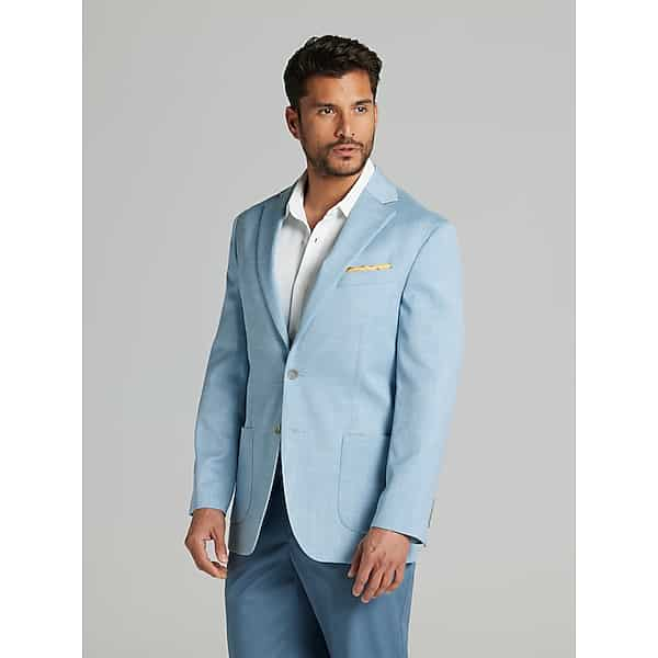 Pronto Uomo Men's Modern Fit Twill Sport Coat Blue Twill - Size: 42 Long - Only Available at Men's Wearhouse