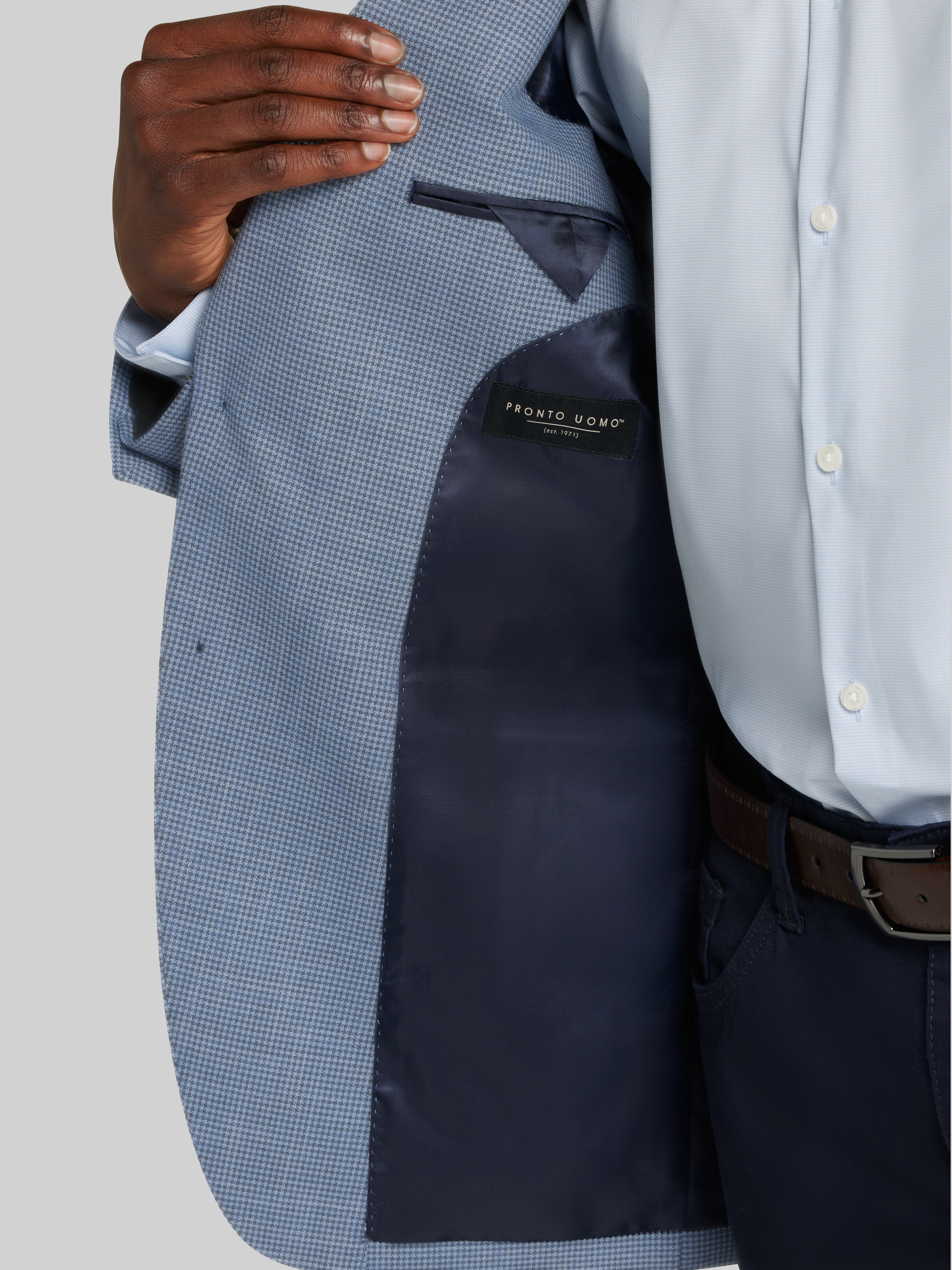 Modern Fit Mini Houndstooth Sport Coat