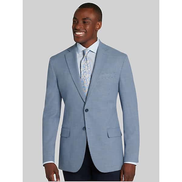 Pronto Uomo Men's Modern Fit Mini Houndstooth Sport Coat Blue Mini Houndstooth - Size: 36 Regular - Only Available at Men's Wearhouse TMW16XA36292
