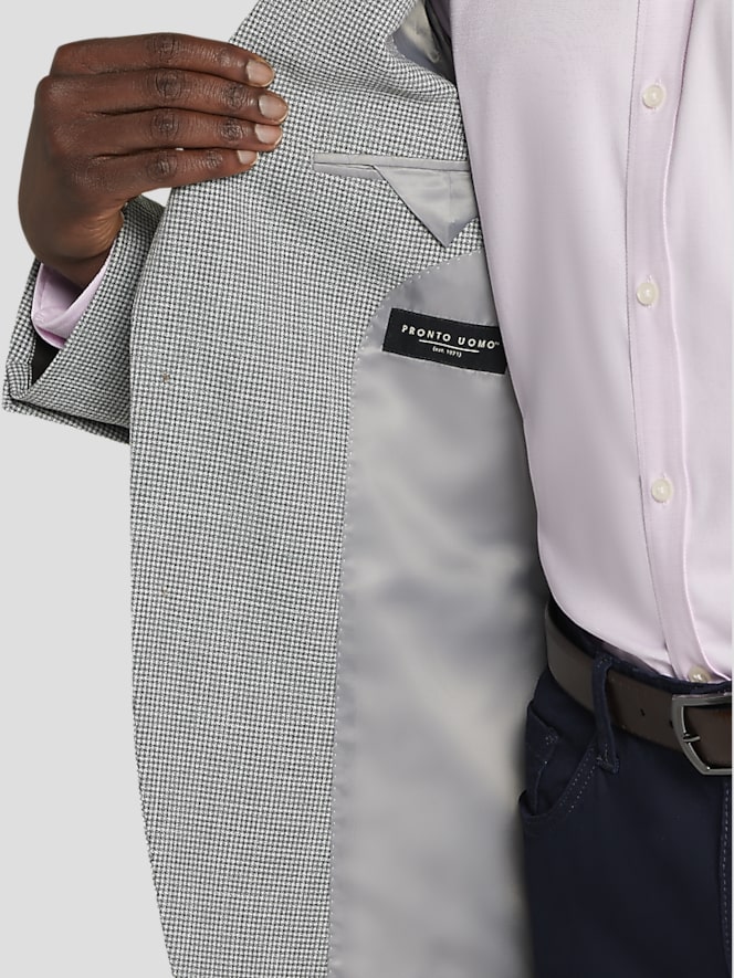Pronto Uomo Modern Fit Mini Houndstooth Sport Coat